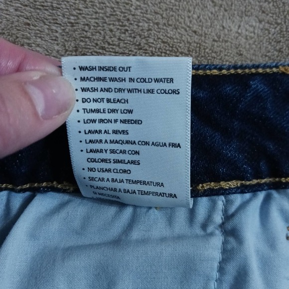 Wide leg jeans Kancan sz 31 style KC7126D dark wash with whiskering high rise - Picture 15 of 15